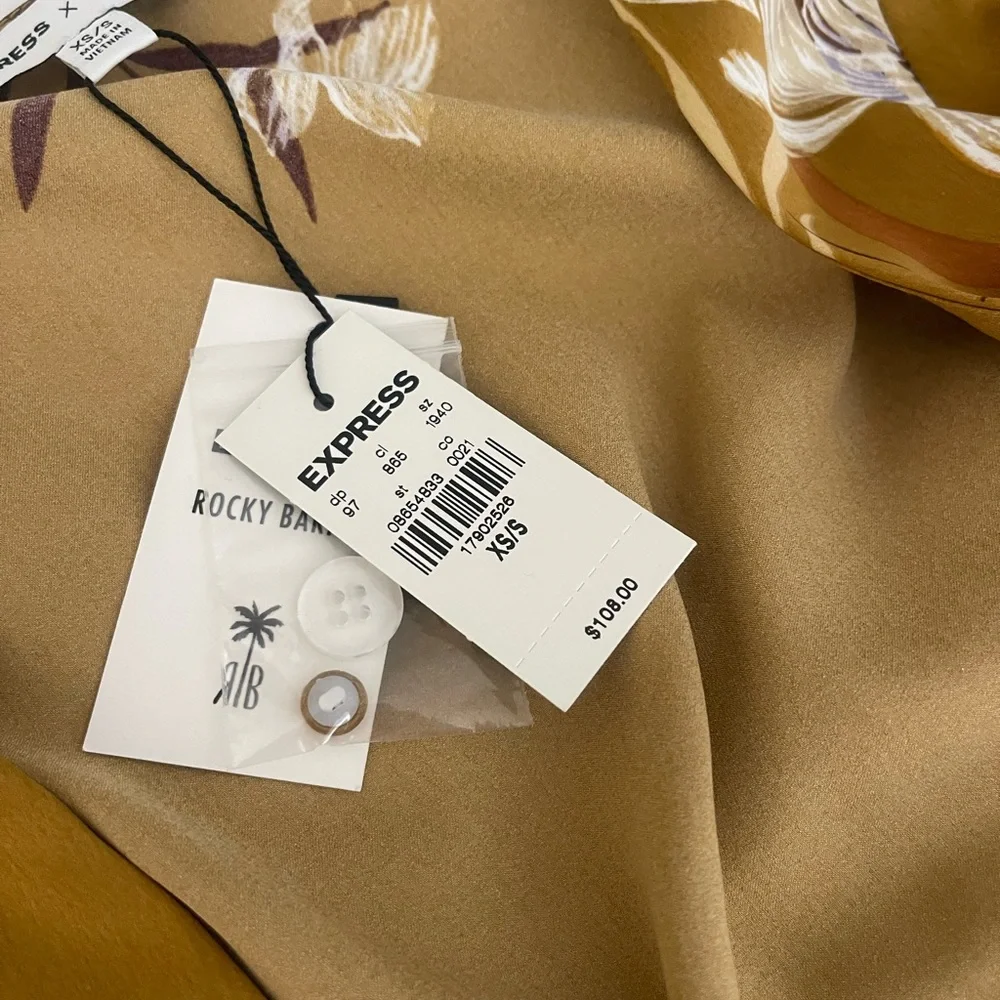 Express x Rocky Barnes Kimono Wrap Dress size XS/S - Picture 9 of 9